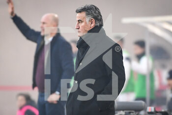 2023-02-11 - Christophe GALTIER of PSG during the French championship Ligue 1 football match between AS Monaco and Paris Saint-Germain on February 11, 2023 at Louis II stadium in Monaco - FOOTBALL - FRENCH CHAMP - MONACO V PARIS SG - FRENCH LIGUE 1 - SOCCER