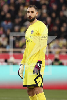 2023-02-11 - PSG goalkeeper Gianluigi Donnarumma during the French championship Ligue 1 football match between AS Monaco (ASM) and Paris Saint-Germain (PSG) on February 11, 2023 at Stade Louis II in Monaco - FOOTBALL - FRENCH CHAMP - MONACO V PARIS SG - FRENCH LIGUE 1 - SOCCER