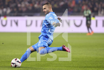 2023-02-12 - Lyon goalkeeper Anthony Lopes during the French championship Ligue 1 football match between Olympique Lyonnais (OL) and RC Lens (RCL) on February 12, 2023 at Groupama stadium in Decines-Charpieu near Lyon, France - FOOTBALL - FRENCH CHAMP - LYON V LENS - FRENCH LIGUE 1 - SOCCER