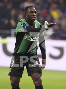 2023-02-12 - Deiver Machado of Lens celebrates his goal during the French championship Ligue 1 football match between Olympique Lyonnais (OL) and RC Lens (RCL) on February 12, 2023 at Groupama stadium in Decines-Charpieu near Lyon, France - FOOTBALL - FRENCH CHAMP - LYON V LENS - FRENCH LIGUE 1 - SOCCER