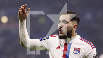 2023-02-12 - Rayan Cherki of Lyon during the French championship Ligue 1 football match between Olympique Lyonnais (OL) and RC Lens (RCL) on February 12, 2023 at Groupama stadium in Decines-Charpieu near Lyon, France - FOOTBALL - FRENCH CHAMP - LYON V LENS - FRENCH LIGUE 1 - SOCCER