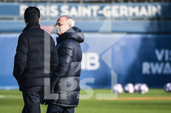 2023-02-13 - Luis CAMPOS of PSG during the training of the Paris Saint-Germain team on February 13, 2023 at Camp des Loges in Saint-Germain-en-Laye near Paris, France - FOOTBALL - PARIS SG TRAINING AND PRESS CONFERENCE - FRENCH LIGUE 1 - SOCCER