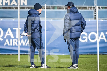2023-02-13 - Christophe GALTIER of PSG during the training of the Paris Saint-Germain team on February 13, 2023 at Camp des Loges in Saint-Germain-en-Laye near Paris, France - FOOTBALL - PARIS SG TRAINING AND PRESS CONFERENCE - FRENCH LIGUE 1 - SOCCER
