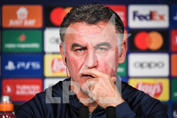2023-02-13 - Christophe GALTIER of PSG during the press conference before the UEFA Champions League, football match between Paris Saint-Germain and Bayern Munich on February 13, 2023 at Parc des Princes stadium in Paris, France - FOOTBALL - PARIS SG TRAINING AND PRESS CONFERENCE - FRENCH LIGUE 1 - SOCCER