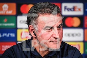 2023-02-13 - Christophe GALTIER of PSG during the press conference before the UEFA Champions League, football match between Paris Saint-Germain and Bayern Munich on February 13, 2023 at Parc des Princes stadium in Paris, France - FOOTBALL - PARIS SG TRAINING AND PRESS CONFERENCE - FRENCH LIGUE 1 - SOCCER