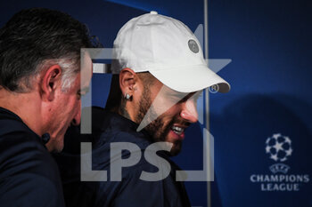 2023-02-13 - Christophe GALTIER of PSG and NEYMAR JR of PSG during the press conference before the UEFA Champions League, football match between Paris Saint-Germain and Bayern Munich on February 13, 2023 at Parc des Princes stadium in Paris, France - FOOTBALL - PARIS SG TRAINING AND PRESS CONFERENCE - FRENCH LIGUE 1 - SOCCER