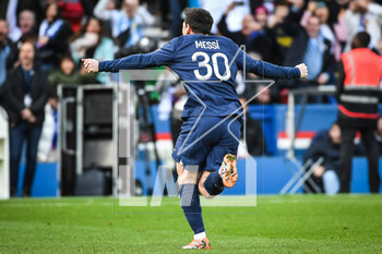 2023-02-19 - Lionel (Leo) MESSI of PSG celebrates his goal during the French championship Ligue 1 football match between Paris Saint-Germain and LOSC Lille on February 19, 2023 at Parc des Princes stadium in Paris, France - FOOTBALL - FRENCH CHAMP - PARIS SG V LILLE - FRENCH LIGUE 1 - SOCCER