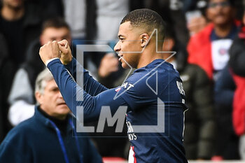2023-02-19 - Kylian MBAPPE of PSG celebrates his goal during the French championship Ligue 1 football match between Paris Saint-Germain and LOSC Lille on February 19, 2023 at Parc des Princes stadium in Paris, France - FOOTBALL - FRENCH CHAMP - PARIS SG V LILLE - FRENCH LIGUE 1 - SOCCER