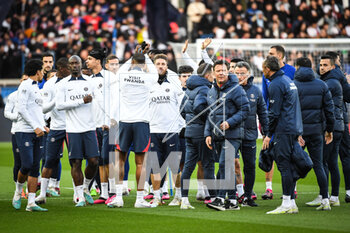 2023-02-24 - Team of PSG during the training of the Paris Saint-Germain team on February 24, 2023 at Parc des Princes stadium in Paris, France - FOOTBALL - TRAINING OF THE PARIS SG TEAM - FRENCH LIGUE 1 - SOCCER
