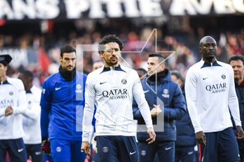 2023-02-24 - Marquinhos (Marcos Aoas Correa) during the public training of the Paris Saint-Germain (PSG) football team on February 24, 2023 at the Parc des Princes stadium in Paris, France - FOOTBALL - TRAINING OF THE PARIS SG TEAM - FRENCH LIGUE 1 - SOCCER