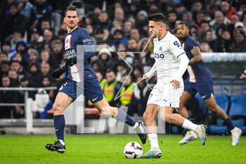 2023-02-26 - Fabian RUIZ of PSG and Cengiz UNDER of Marseille during the French championship Ligue 1 football match between Olympique de Marseille and Paris Saint-Germain on February 26, 2023 at Velodrome stadium in Marseille, France - FOOTBALL - FRENCH CHAMP - MARSEILLE V PARIS SG - FRENCH LIGUE 1 - SOCCER
