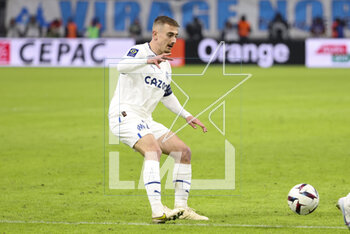 2023-02-26 - Valentin Rongier of Marseille during the French championship Ligue 1 football match between Olympique de Marseille (OM) and Paris Saint-Germain (PSG) on February 26, 2023 at Stade Velodrome in Marseille, France - FOOTBALL - FRENCH CHAMP - MARSEILLE V PARIS SG - FRENCH LIGUE 1 - SOCCER