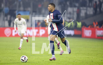2023-02-26 - Kylian Mbappe of PSG during the French championship Ligue 1 football match between Olympique de Marseille (OM) and Paris Saint-Germain (PSG) on February 26, 2023 at Stade Velodrome in Marseille, France - FOOTBALL - FRENCH CHAMP - MARSEILLE V PARIS SG - FRENCH LIGUE 1 - SOCCER
