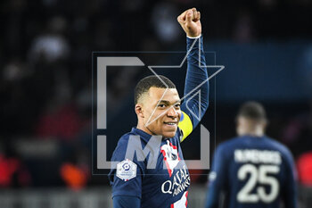 2023-03-04 - Kylian MBAPPE of PSG celebrates his goal during the French championship Ligue 1 football match between Paris Saint-Germain and FC Nantes on March 4, 2023 at Parc des Princes stadium in Paris, France - FOOTBALL - FRENCH CHAMP - PARIS SG V NANTES - FRENCH LIGUE 1 - SOCCER