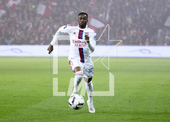 2023-03-10 - Sinaly Diomande of Lyon during the French championship Ligue 1 football match between Losc Lille and Olympique Lyonnais (Lyon) on March 10, 2023 at Pierre Mauroy stadium in Villeneuve-d'Ascq near Lille, France - FOOTBALL - FRENCH CHAMP - LILLE V LYON - FRENCH LIGUE 1 - SOCCER