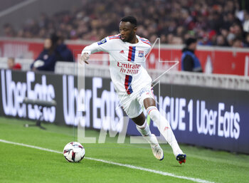 2023-03-10 - Sinaly Diomande of Lyon during the French championship Ligue 1 football match between Losc Lille and Olympique Lyonnais (Lyon) on March 10, 2023 at Pierre Mauroy stadium in Villeneuve-d'Ascq near Lille, France - FOOTBALL - FRENCH CHAMP - LILLE V LYON - FRENCH LIGUE 1 - SOCCER