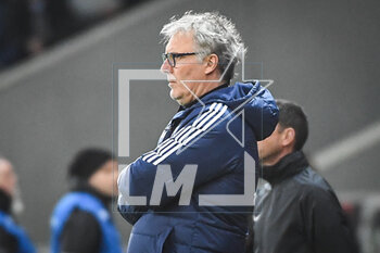 2023-03-10 - Laurent BLANC of Lyon during the French championship Ligue 1 football match between LOSC Lille and Olympique Lyonnais (Lyon) on March 10, 2023 at Pierre Mauroy stadium in Villeneuve-d'Ascq near Lille, France - FOOTBALL - FRENCH CHAMP - LILLE V LYON - FRENCH LIGUE 1 - SOCCER