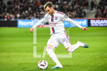 2023-03-10 - Nicolas TAGLIAFICO of Lyon during the French championship Ligue 1 football match between LOSC Lille and Olympique Lyonnais (Lyon) on March 10, 2023 at Pierre Mauroy stadium in Villeneuve-d'Ascq near Lille, France - FOOTBALL - FRENCH CHAMP - LILLE V LYON - FRENCH LIGUE 1 - SOCCER