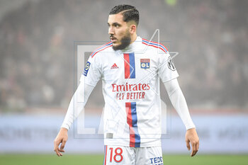 2023-03-10 - Rayan CHERKI of Lyon during the French championship Ligue 1 football match between LOSC Lille and Olympique Lyonnais (Lyon) on March 10, 2023 at Pierre Mauroy stadium in Villeneuve-d'Ascq near Lille, France - FOOTBALL - FRENCH CHAMP - LILLE V LYON - FRENCH LIGUE 1 - SOCCER