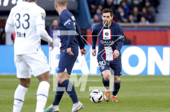 2023-03-19 - Lionel Messi of PSG during the French championship Ligue 1 football match between Paris Saint-Germain and Stade Rennais (Rennes) on March 19, 2023 at Parc des Princes stadium in Paris, France - FOOTBALL - FRENCH CHAMP - PARIS SG V RENNES - FRENCH LIGUE 1 - SOCCER