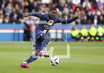 2023-03-19 - Nuno Mendes of PSG during the French championship Ligue 1 football match between Paris Saint-Germain and Stade Rennais (Rennes) on March 19, 2023 at Parc des Princes stadium in Paris, France - FOOTBALL - FRENCH CHAMP - PARIS SG V RENNES - FRENCH LIGUE 1 - SOCCER