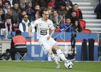 2023-03-19 - Arthur Theate of Rennes during the French championship Ligue 1 football match between Paris Saint-Germain and Stade Rennais (Rennes) on March 19, 2023 at Parc des Princes stadium in Paris, France - FOOTBALL - FRENCH CHAMP - PARIS SG V RENNES - FRENCH LIGUE 1 - SOCCER