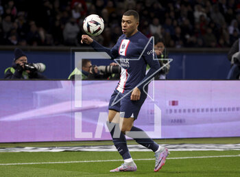 2023-04-02 - Kylian Mbappe of PSG during the French championship Ligue 1 football match between Paris Saint-Germain and Olympique Lyonnais (Lyon) on April 2, 2023 at Parc des Princes stadium in Paris, France - FOOTBALL - FRENCH CHAMP - PARIS SG V LYON - FRENCH LIGUE 1 - SOCCER