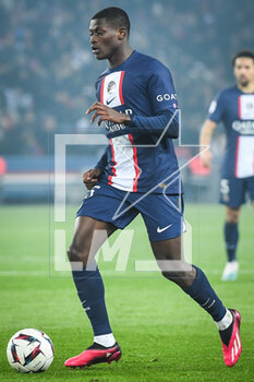 2023-04-02 - Nuno MENDES of PSG during the French championship Ligue 1 football match between Paris Saint-Germain and Olympique Lyonnais (Lyon) on April 2, 2023 at Parc des Princes stadium in Paris, France - FOOTBALL - FRENCH CHAMP - PARIS SG V LYON - FRENCH LIGUE 1 - SOCCER