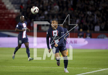 2023-04-15 - Kylian Mbappe of PSG during the French championship Ligue 1 football match between Paris Saint-Germain and RC Lens on April 15, 2023 at Parc des Princes stadium in Paris, France - FOOTBALL - FRENCH CHAMP - PARIS SG V LENS - FRENCH LIGUE 1 - SOCCER