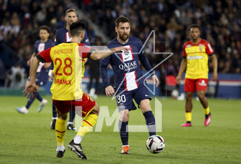 2023-04-15 - Lionel Messi of PSG during the French championship Ligue 1 football match between Paris Saint-Germain and RC Lens on April 15, 2023 at Parc des Princes stadium in Paris, France - FOOTBALL - FRENCH CHAMP - PARIS SG V LENS - FRENCH LIGUE 1 - SOCCER