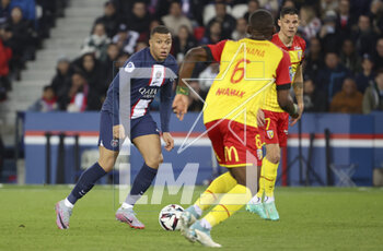 2023-04-15 - Kylian Mbappe of PSG during the French championship Ligue 1 football match between Paris Saint-Germain (PSG) and RC Lens on April 15, 2023 at Parc des Princes stadium in Paris, France - FOOTBALL - FRENCH CHAMP - PARIS SG V LENS - FRENCH LIGUE 1 - SOCCER