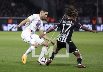 2023-04-21 - Achraf Hakimi of PSG during the French championship Ligue 1 football match between SCO Angers and Paris Saint-Germain (PSG) on April 21, 2023 at Stade Raymond Kopa in Angers, France - FOOTBALL - FRENCH CHAMP - ANGERS V PARIS SG - FRENCH LIGUE 1 - SOCCER