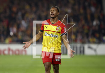 2023-04-22 - Lois Openda of Lens celebrates his second goal during the French championship Ligue 1 football match between RC Lens and AS Monaco on April 22, 2023 at Bollaert-Delelis stadium in Lens, France - FOOTBALL - FRENCH CHAMP - LENS V MONACO - FRENCH LIGUE 1 - SOCCER