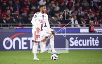 2023-04-23 - Corentin Tolisso of Lyon during the French championship Ligue 1 football match between Olympique Lyonnais (Lyon) and Olympique de Marseille on April 23, 2023 at Groupama stadium in Decines-Charpieu near Lyon, France - FOOTBALL - FRENCH CHAMP - LYON V MARSEILLE - FRENCH LIGUE 1 - SOCCER