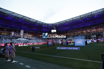 2023-04-23 - General view during the French championship Ligue 1 football match between Olympique Lyonnais (Lyon) and Olympique de Marseille on April 23, 2023 at Groupama stadium in Decines-Charpieu near Lyon, France - FOOTBALL - FRENCH CHAMP - LYON V MARSEILLE - FRENCH LIGUE 1 - SOCCER