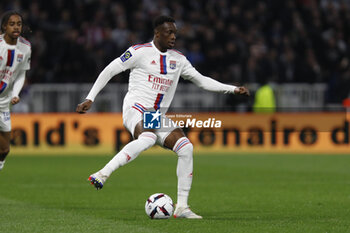 2023-04-23 - Sinaly DIOMANDE of Lyon during the French championship Ligue 1 football match between Olympique Lyonnais (Lyon) and Olympique de Marseille on April 23, 2023 at Groupama stadium in Decines-Charpieu near Lyon, France - FOOTBALL - FRENCH CHAMP - LYON V MARSEILLE - FRENCH LIGUE 1 - SOCCER