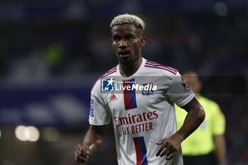 2023-04-23 - Thiago MENDES of Lyon during the French championship Ligue 1 football match between Olympique Lyonnais (Lyon) and Olympique de Marseille on April 23, 2023 at Groupama stadium in Decines-Charpieu near Lyon, France - FOOTBALL - FRENCH CHAMP - LYON V MARSEILLE - FRENCH LIGUE 1 - SOCCER