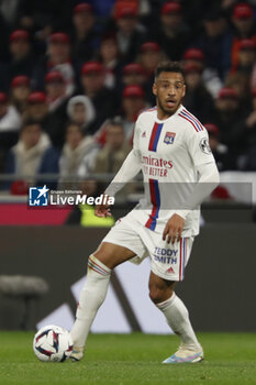 2023-04-23 - Corentin TOLISSO of Lyon during the French championship Ligue 1 football match between Olympique Lyonnais (Lyon) and Olympique de Marseille on April 23, 2023 at Groupama stadium in Decines-Charpieu near Lyon, France - FOOTBALL - FRENCH CHAMP - LYON V MARSEILLE - FRENCH LIGUE 1 - SOCCER