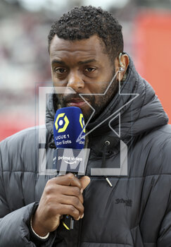 2023-04-23 - Frederic Piquionne comments for Amazon Prime Video the French championship Ligue 1 football match between Stade de Reims and RC Strasbourg on April 23, 2023 at Stade Auguste Delaune in Reims, France - FOOTBALL - FRENCH CHAMP - REIMS V STRASBOURG - FRENCH LIGUE 1 - SOCCER
