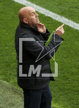 2023-04-23 - Coach of RC Strasbourg Frederic Antonetti during the French championship Ligue 1 football match between Stade de Reims and RC Strasbourg on April 23, 2023 at Stade Auguste Delaune in Reims, France - FOOTBALL - FRENCH CHAMP - REIMS V STRASBOURG - FRENCH LIGUE 1 - SOCCER