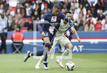 2023-04-30 - Kylian Mbappe of PSG during the French championship Ligue 1 football match between Paris Saint-Germain and FC Lorient on April 30, 2023 at Parc des Princes stadium in Paris, France - FOOTBALL - FRENCH CHAMP - PARIS SG V LORIENT - FRENCH LIGUE 1 - SOCCER
