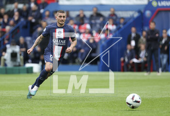 2023-04-30 - Marco Verratti of PSG during the French championship Ligue 1 football match between Paris Saint-Germain and FC Lorient on April 30, 2023 at Parc des Princes stadium in Paris, France - FOOTBALL - FRENCH CHAMP - PARIS SG V LORIENT - FRENCH LIGUE 1 - SOCCER