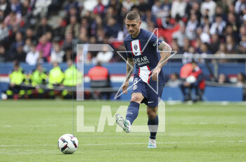 2023-04-30 - Marco Verratti of PSG during the French championship Ligue 1 football match between Paris Saint-Germain and FC Lorient on April 30, 2023 at Parc des Princes stadium in Paris, France - FOOTBALL - FRENCH CHAMP - PARIS SG V LORIENT - FRENCH LIGUE 1 - SOCCER
