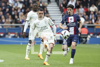 2023-04-30 - Enzo Le Fee of Lorient, Vitinha of PSG during the French championship Ligue 1 football match between Paris Saint-Germain and FC Lorient on April 30, 2023 at Parc des Princes stadium in Paris, France - FOOTBALL - FRENCH CHAMP - PARIS SG V LORIENT - FRENCH LIGUE 1 - SOCCER
