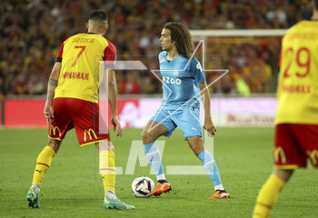 2023-05-06 - Matteo Guendouzi of Marseille during the French championship Ligue 1 football match between RC Lens (RCL) and Olympique de Marseille (OM) on May 6, 2023 at Stade Bollaert-Delelis in Lens, France - FOOTBALL - FRENCH CHAMP - LENS V MARSEILLE - FRENCH LIGUE 1 - SOCCER
