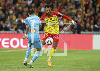2023-05-06 - Angelo Fulgini of Lens during the French championship Ligue 1 football match between RC Lens (RCL) and Olympique de Marseille (OM) on May 6, 2023 at Stade Bollaert-Delelis in Lens, France - FOOTBALL - FRENCH CHAMP - LENS V MARSEILLE - FRENCH LIGUE 1 - SOCCER
