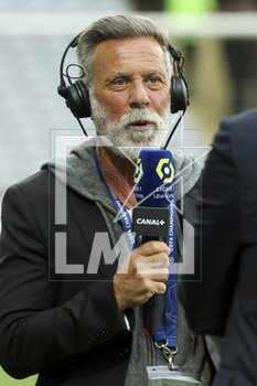 2023-05-06 - Laurent Paganelli comments for Canal Plus the French championship Ligue 1 football match between RC Lens (RCL) and Olympique de Marseille (OM) on May 6, 2023 at Stade Bollaert-Delelis in Lens, France - FOOTBALL - FRENCH CHAMP - LENS V MARSEILLE - FRENCH LIGUE 1 - SOCCER