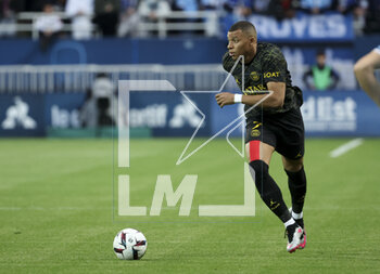2023-05-07 - Kylian Mbappe of PSG during the French championship Ligue 1 football match between Estac Troyes and Paris Saint-Germain on May 7, 2023 at l'Aube stadium in Troyes, France - FOOTBALL - FRENCH CHAMP - TROYES V PARIS SG - FRENCH LIGUE 1 - SOCCER