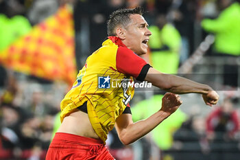 2023-05-12 - Przemyslaw Adam FRANKOWSKI of Lens celebrates his goal during the French championship Ligue 1 football match between RC Lens and Stade de Reims on May 12, 2023 at Bollaert-Delelis stadium in Lens, France - FOOTBALL - FRENCH CHAMP - LENS V REIMS - FRENCH LIGUE 1 - SOCCER