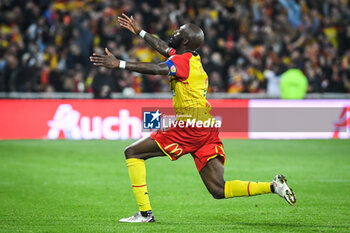 2023-05-12 - Seko FOFANA of Lens celebrates his goal during the French championship Ligue 1 football match between RC Lens and Stade de Reims on May 12, 2023 at Bollaert-Delelis stadium in Lens, France - FOOTBALL - FRENCH CHAMP - LENS V REIMS - FRENCH LIGUE 1 - SOCCER